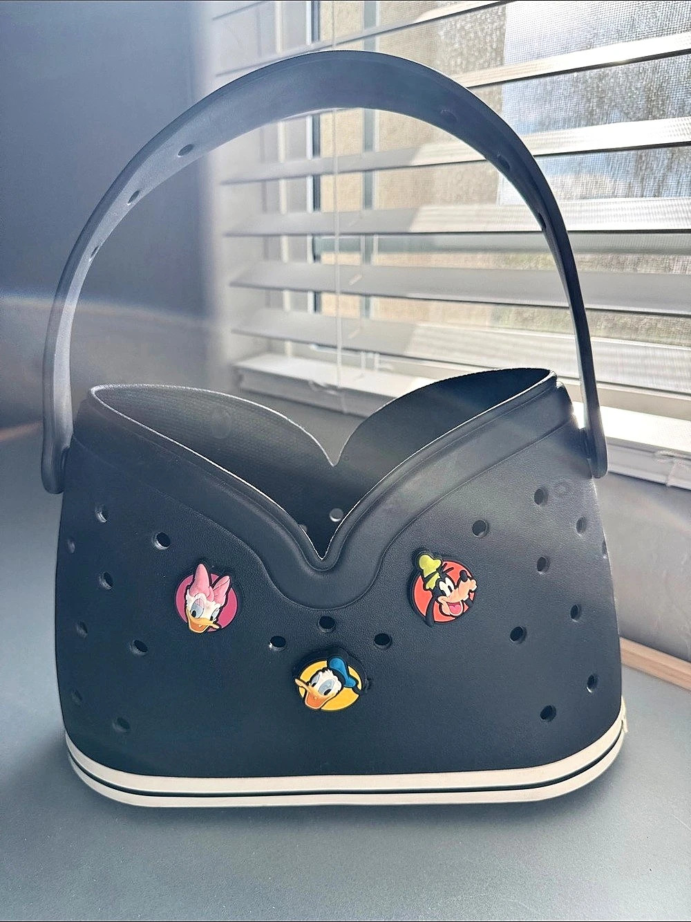 Crocs Classic Tote Bag Black & White Character Bag